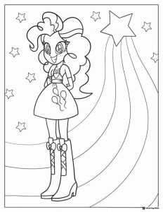 My Little Pony human with rainbow and star coloring