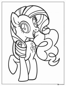 My Little Pony smiling with balloons coloring page