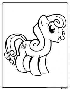 My Little Pony with bows on flank coloring