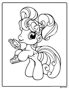 My Little Pony with comb and feather coloring