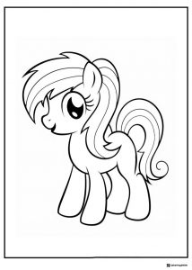 My Little Pony with long mane coloring sheet