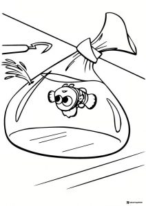 Nemo in a Plastic Bag Coloring Page