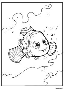 Nemo the Clownfish Coloring Page