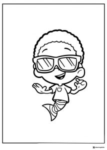 Nonny coloring page wearing cool sunglasses