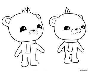 Octonauts Captain Barnacles and Kwazii coloring page