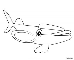 Octonauts Dashi the dog looking left coloring page