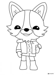 Octonauts Dashi the dog standing coloring page