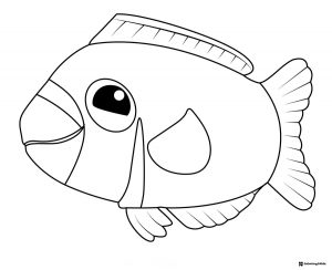 Octonauts colorful fish coloring page
