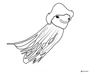 Octonauts laughing jellyfish creature coloring sheet