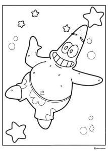 Patrick Star Coloring Page dancing with stars