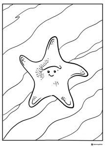 Peach the Starfish Coloring Page