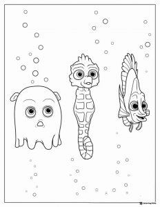 Pearl Sheldon and Tad Coloring Page