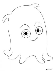 Pearl the Octopus Smiling Coloring Sheet