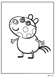 Peppa Pig Coloring Page Pedro Pony smiling