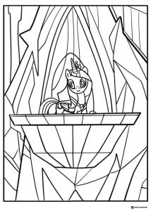 Princess Cadance in Crystal Empire coloring page