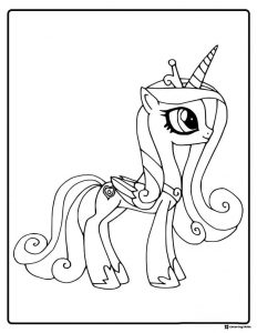 Princess Celestia standing My Little Pony coloring