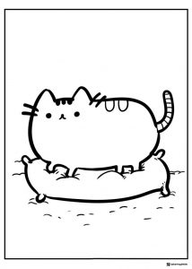 Pusheen Coloring Sheet on Pillows