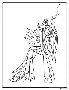 Queen Chrysalis My Little Pony coloring page