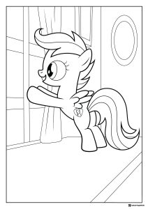 Rainbow Dash inside My Little Pony coloring sheet