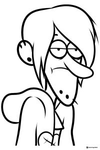 Robbie Valentino Coloring Page Looking Away