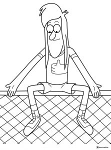 Robbie Valentino Coloring Sheet Sitting on Fence
