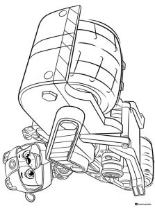 Rubble on his Bulldozer Coloring Page