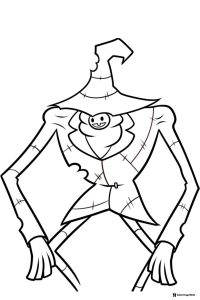 Scarecrow Coloring Page from Gravity Falls