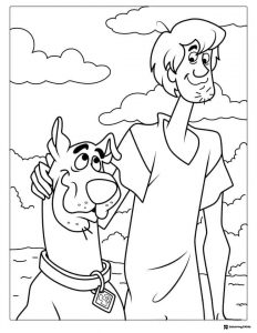Scooby Doo and Shaggy coloring page