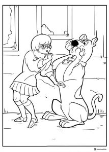 Scooby Doo and Velma coloring page
