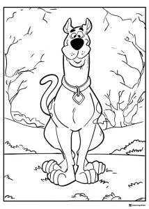 Scooby Doo front view coloring sheet