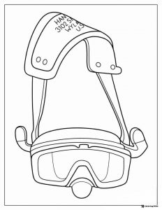 Scuba Mask Coloring Page