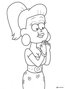 Shandra Jimenez Coloring Page with hands clasped