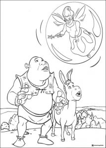 Shrek Donkey and Fairy Godmother in bubble