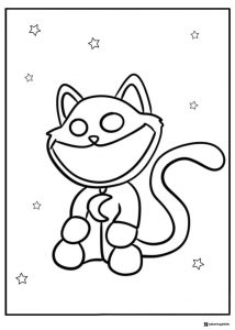 Sitting CatNap with stars looking forward