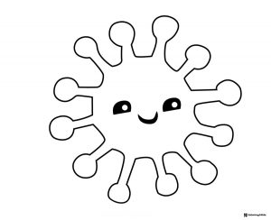 Smiling microbe Octonauts coloring page