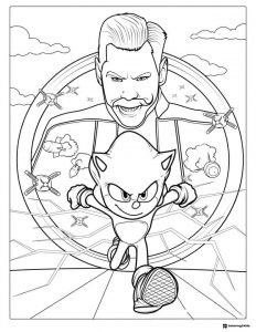 Sonic and Dr. Robotnik Coloring Page