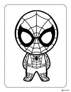 Spidey Standing Pose Coloring Page