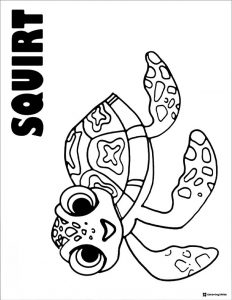Squirt the Turtle Coloring Sheet