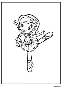 Strawberry Shortcake coloring page dancing ballet