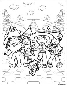 Strawberry Shortcake friends wizard of oz coloring page
