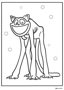 Tall skinny CatNap with big smile and circles