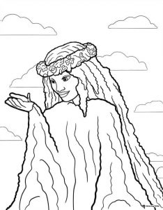 Te Fiti Goddess Coloring Page in Her Human Form