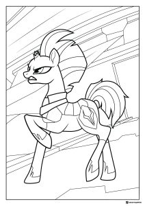 Tempest Shadow in armor standing coloring