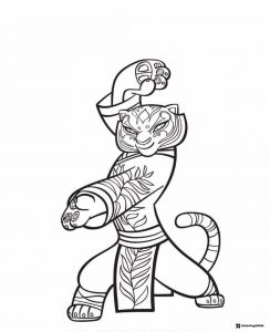 Tigress from Kung Fu Panda Coloring Page