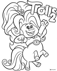 Trolls 2 Centaur character coloring sheet