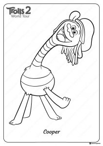 Trolls 2 Cooper character coloring page
