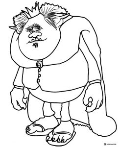 Trolls Chef with a stern expression coloring