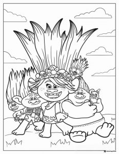 Trolls Poppy Branch and Biggie posing together