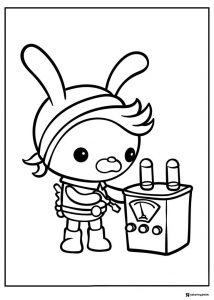 Tweak from Octonauts with a gadget coloring page