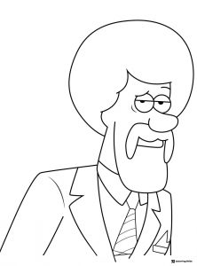 Tyler Cutebiker Coloring Page in a suit